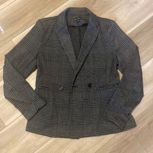 Love Tree herringbone plaid blazer